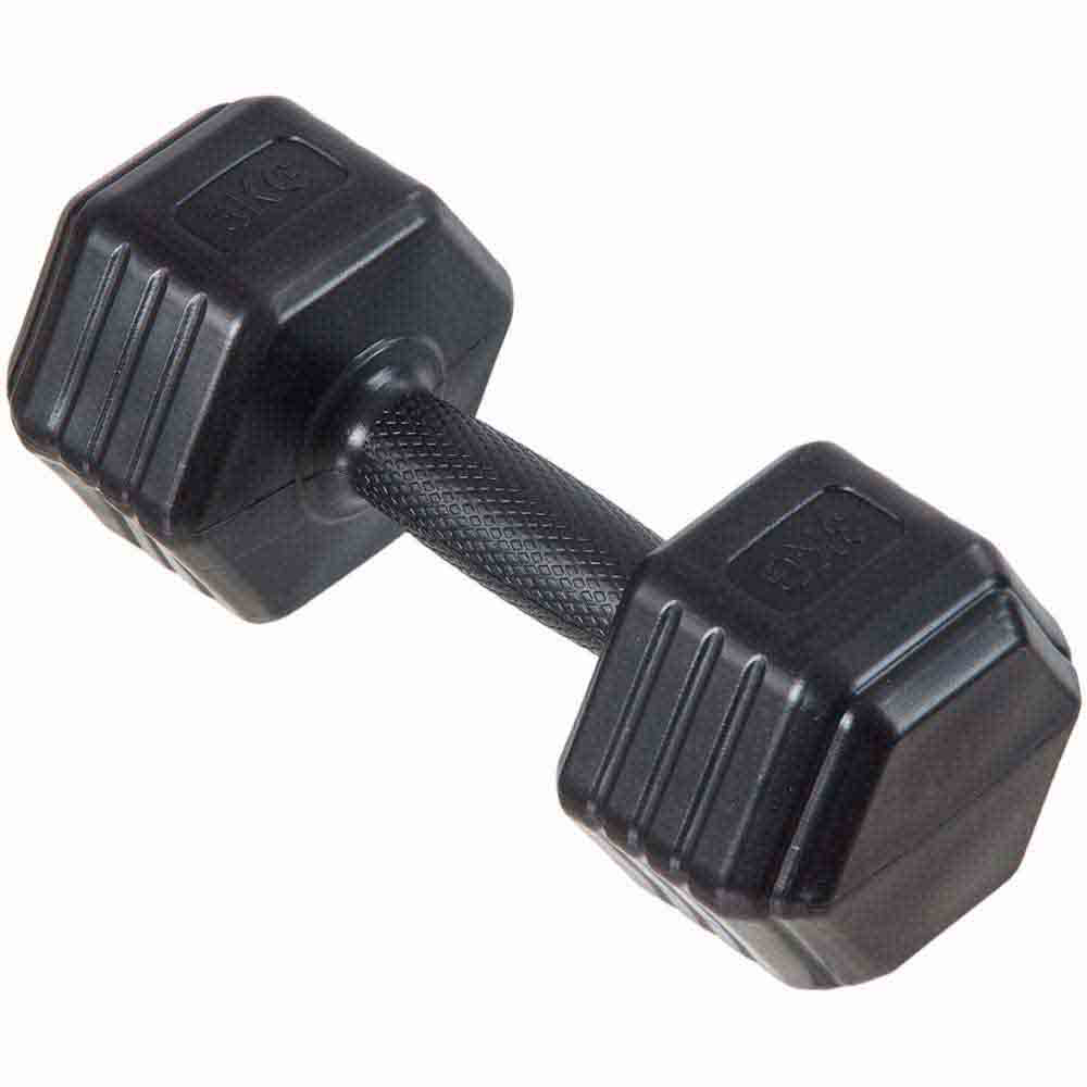 H&O Direct Black Hexagonal Dumbbell with Non-Slip Grip 3kg 2 Pack Image 2
