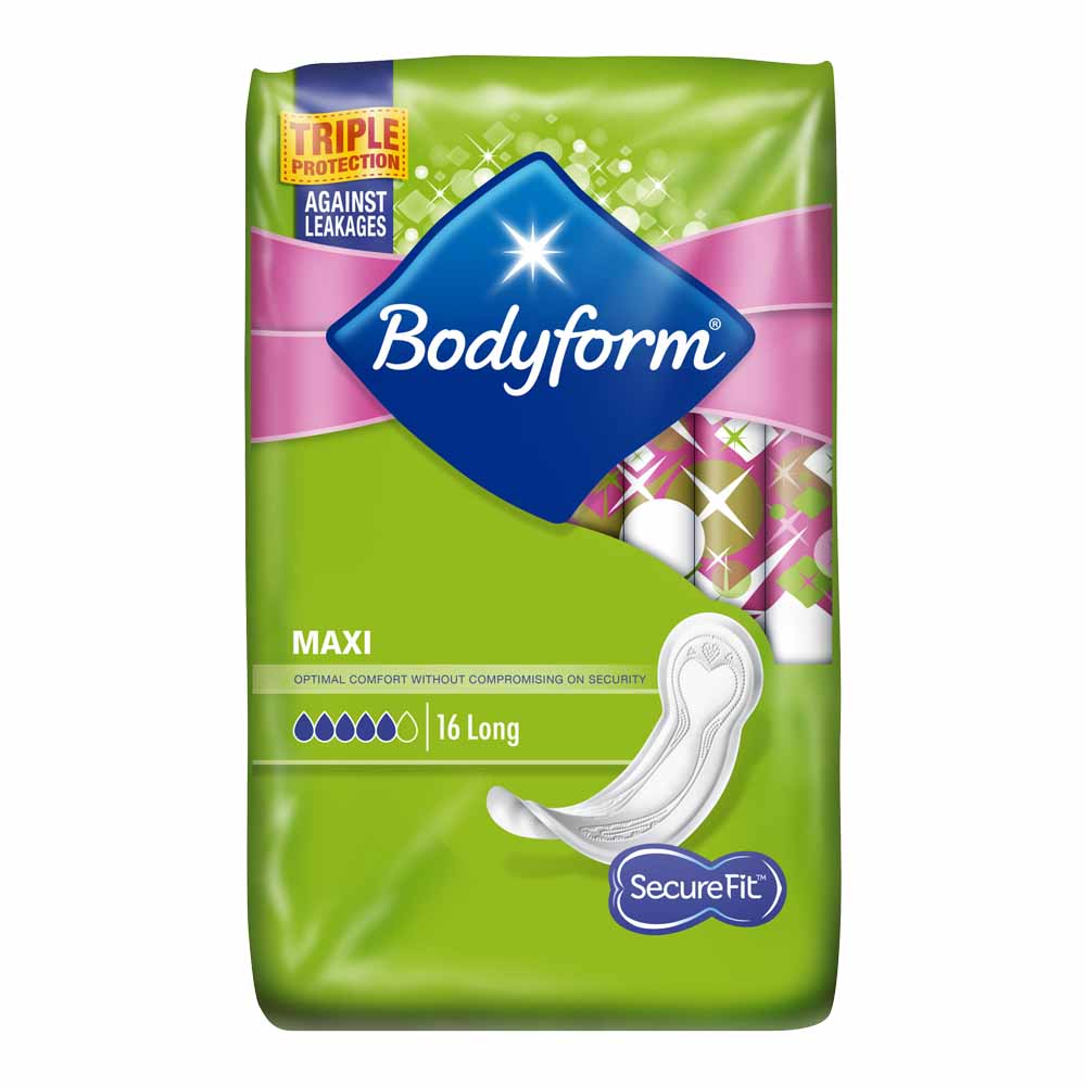 Bodyform Maxi Long Sanitary Towels 16 pack Image