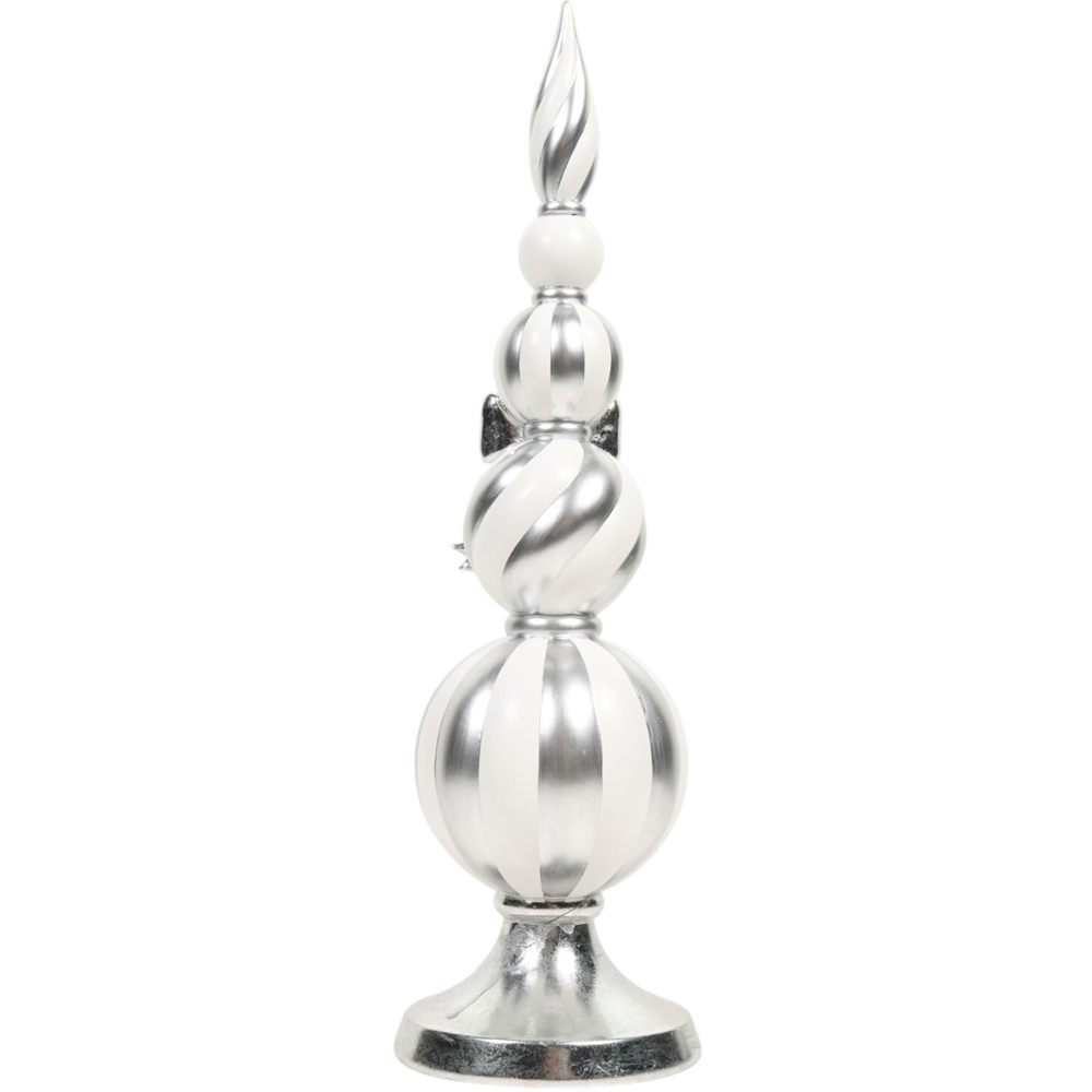 White and Silver Bauble Tower Image 3