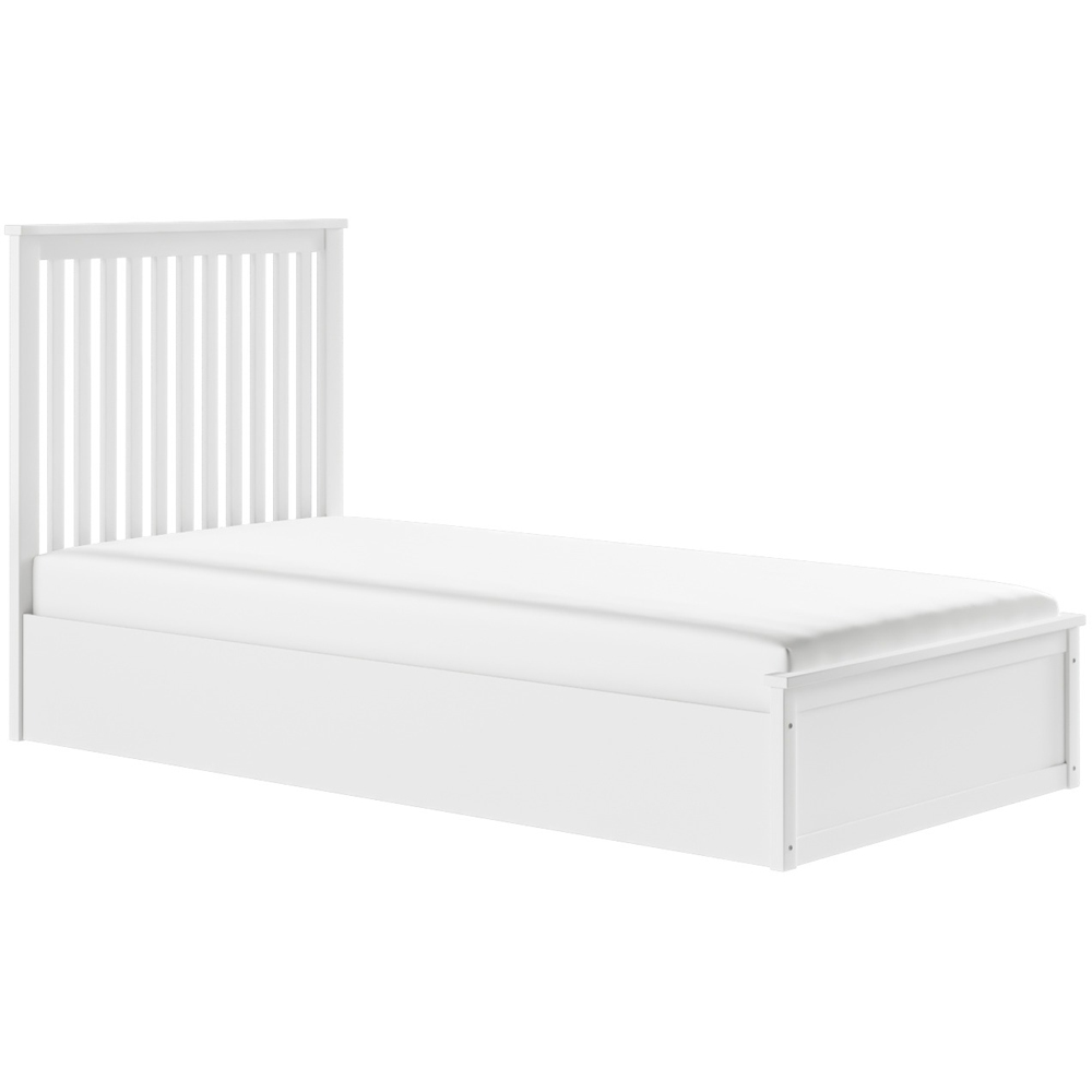 Flair Airedale Single White Wooden Ottoman Bed Image 2