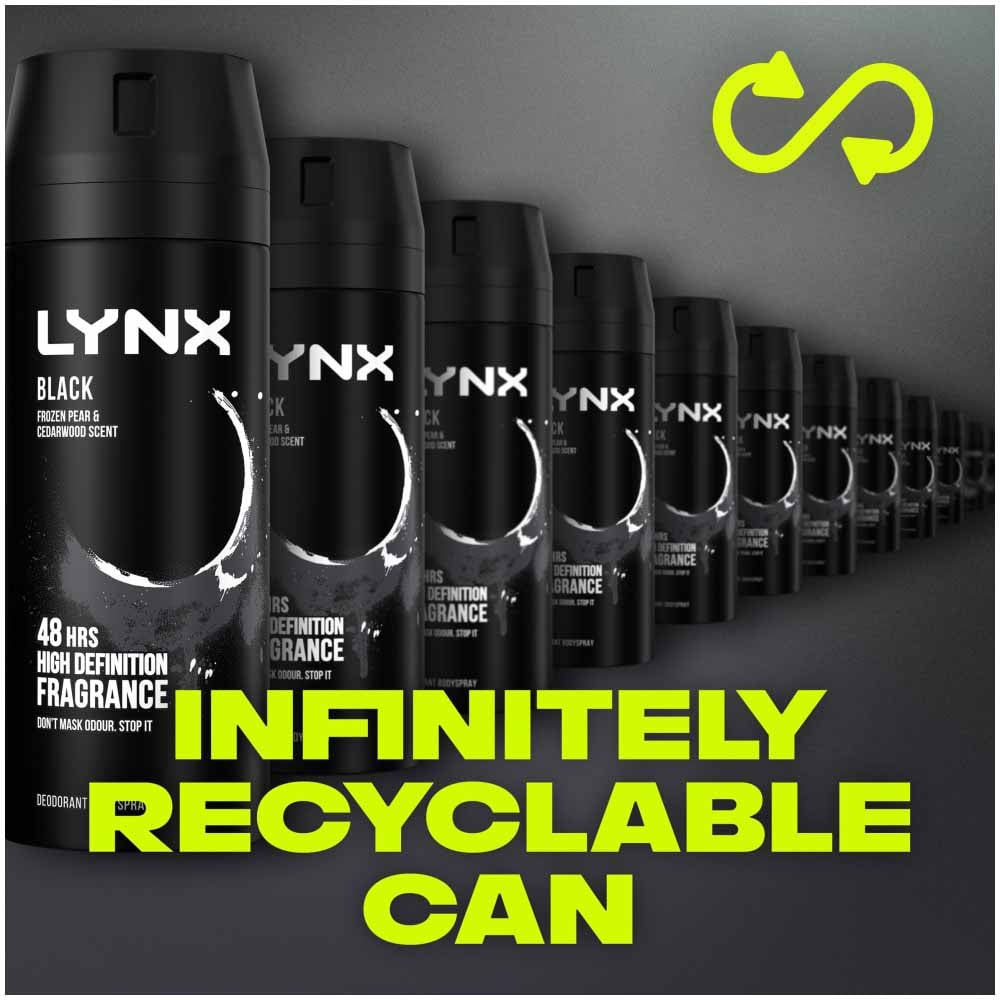 Lynx Black Body Spray Case of 6 x 150ml Image 5