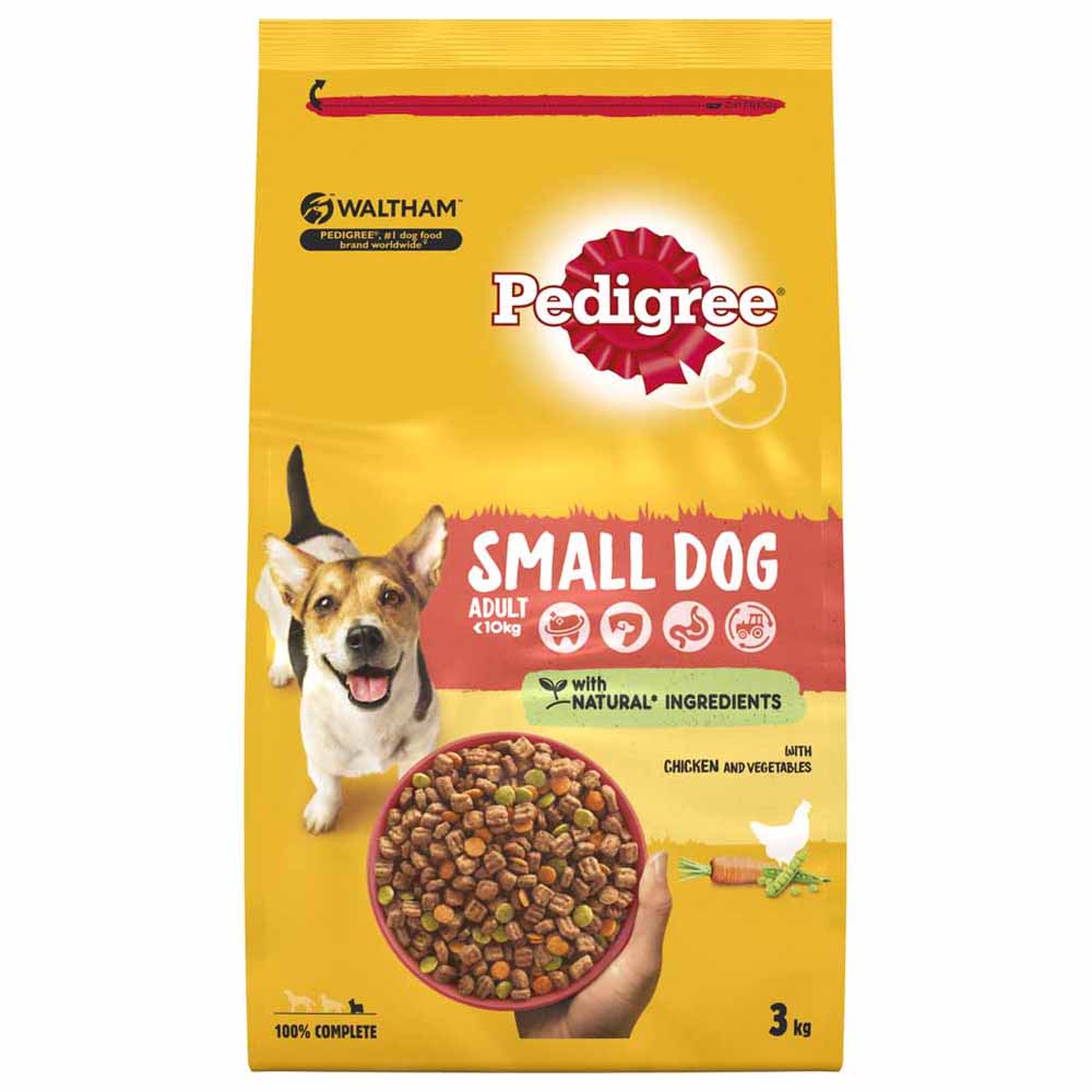 Pedigree Dry Chicken and Vegetables Adult Small Dog Food Case of 4 x 3kg Image 4
