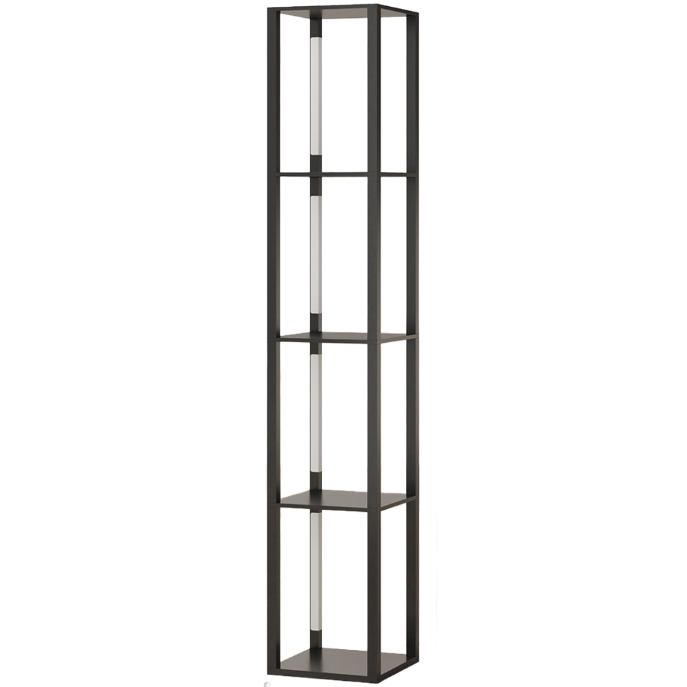 Portland 4 Shelf Black Floor Lamp Image 1