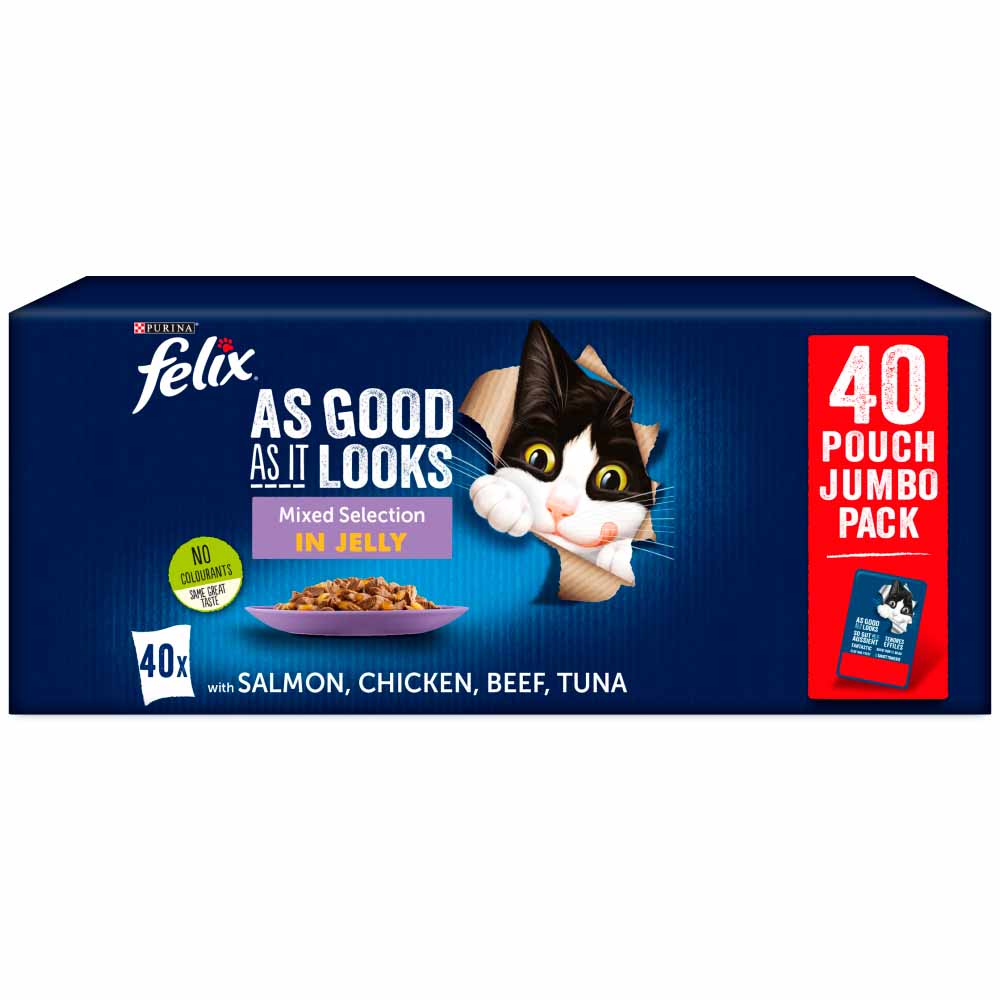 Felix As Good As It Looks Mixed Cat Food 40 x 100g   Image 1