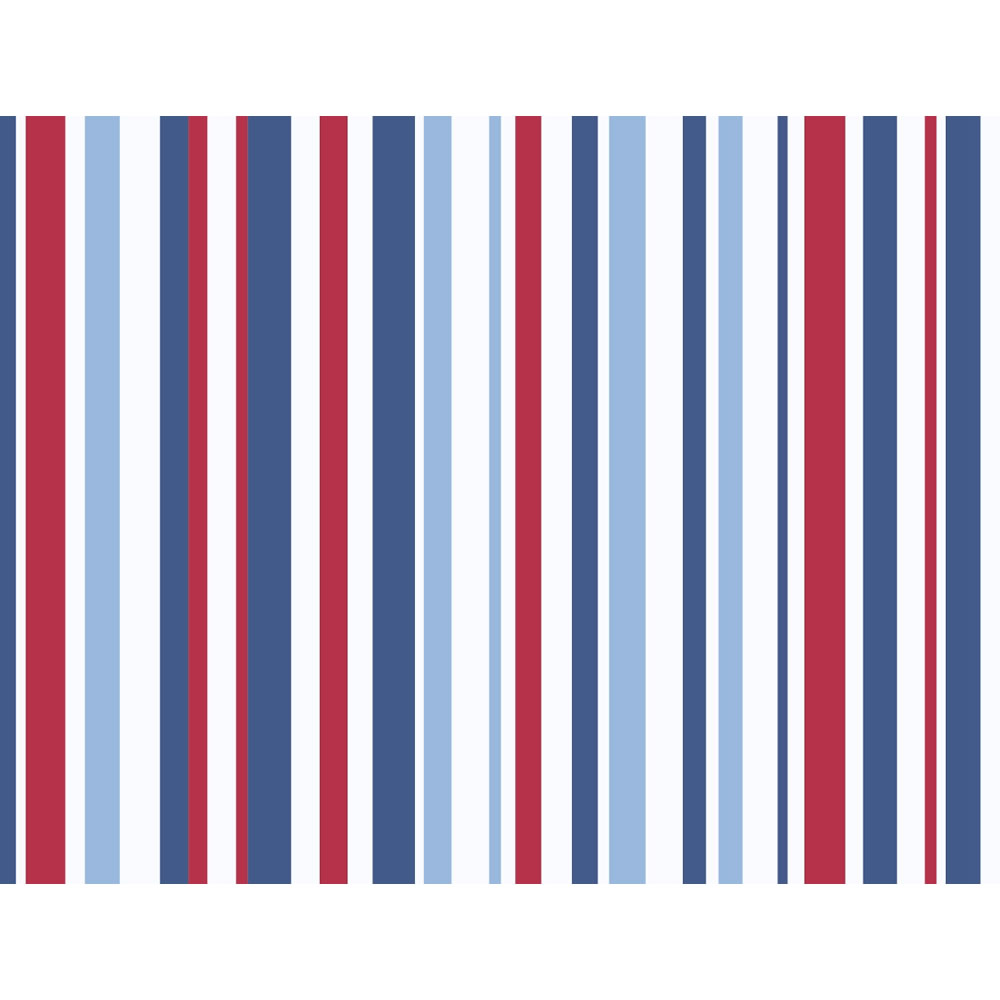 3 Rolls Arthouse Super Stripe Blue Wallpaper Red White Stripy Barcode 533602
