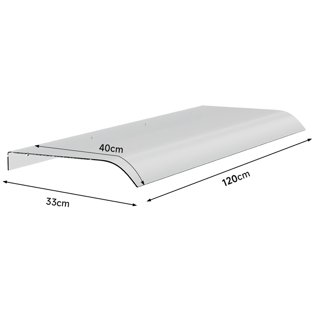 Living and Home Arched Transparent Awning Canopy 1.2m Image 9