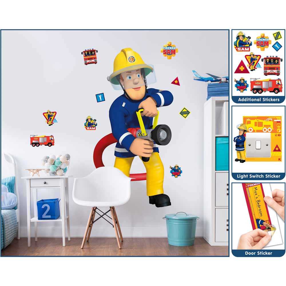Walltastic Fireman Sam Large Character Sticker 122 cm Image 2