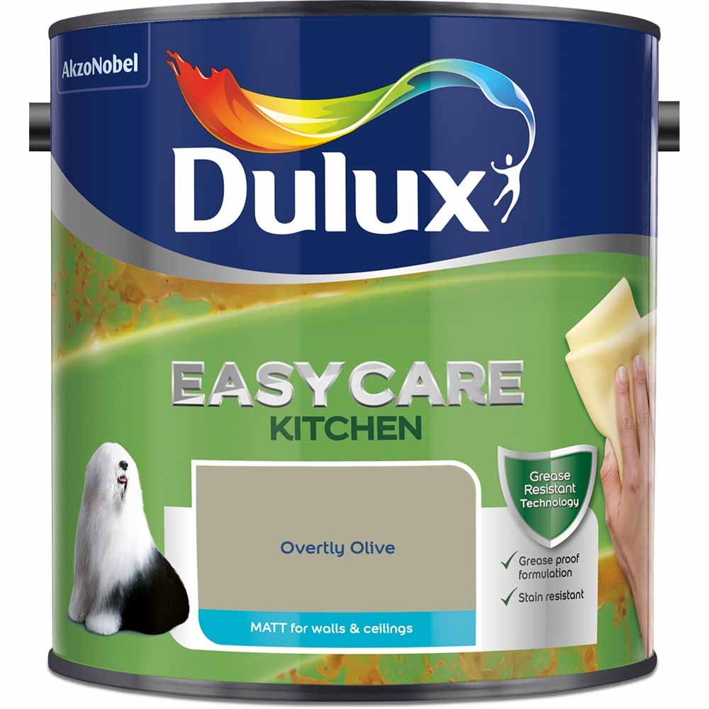 Dulux Easycare Kitchen Overtly Olive Matt Emulsion Paint 2.5L Image 2