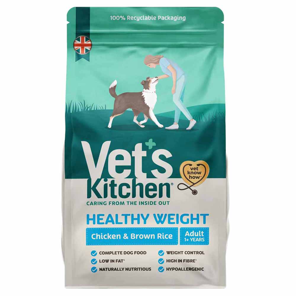 Vet's Kitchen Healthy Weight Adult Dry Dog Food Chicken & Brown Rice 3kg Image