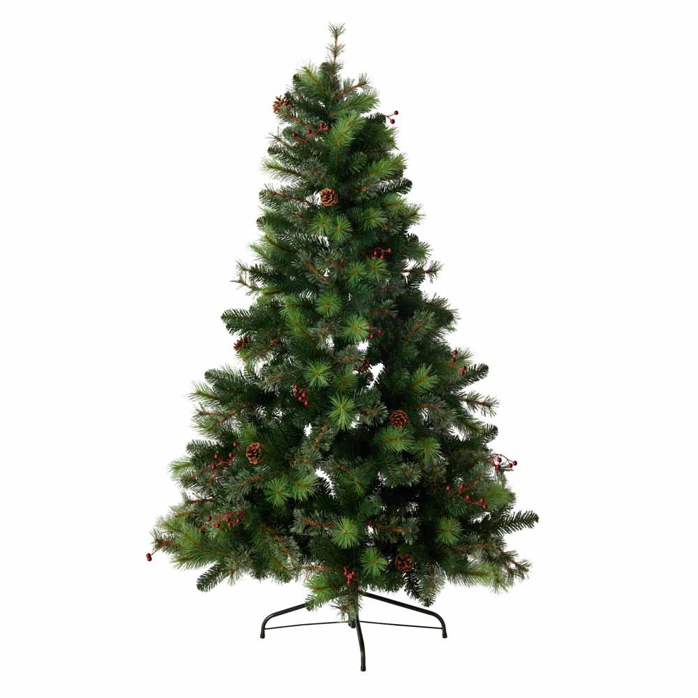 Wilko 6ft Festive Foliage Half Artificial Christmas Tree Image 2
