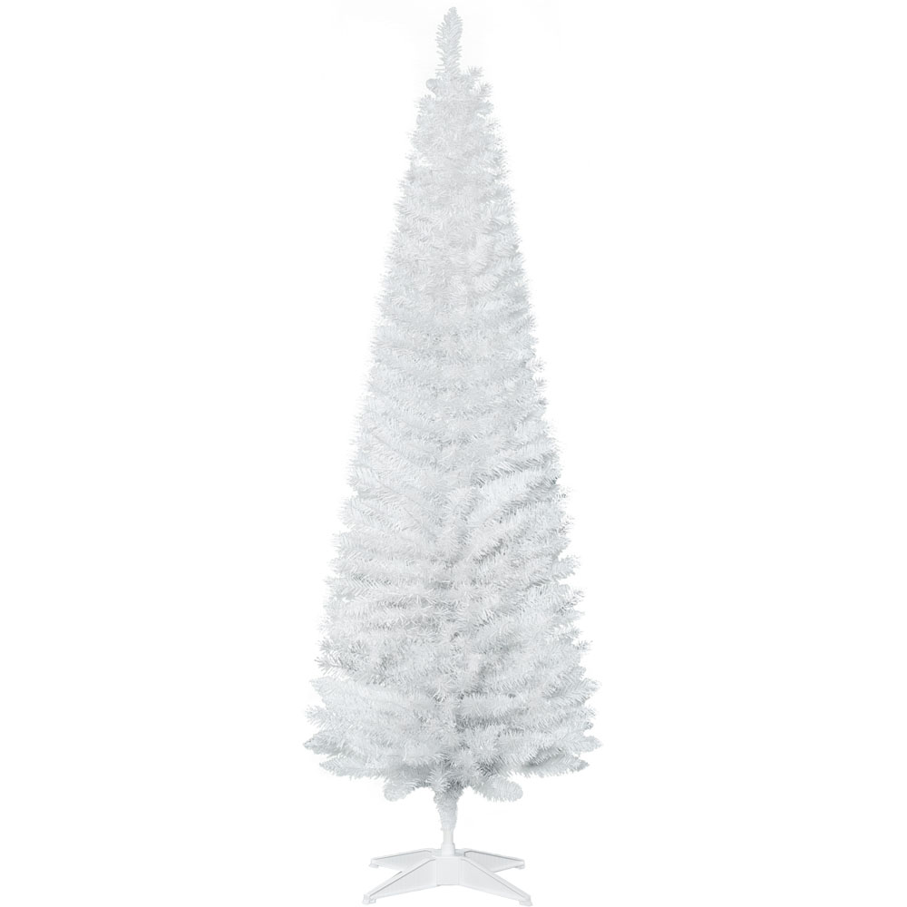 Everglow White Artificial Christmas Pine Tree 5.9ft Image 1