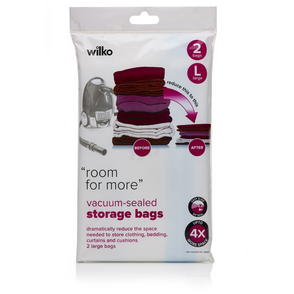 Wilko Large Vacuum Sealed Storage Bags 2 pack Image