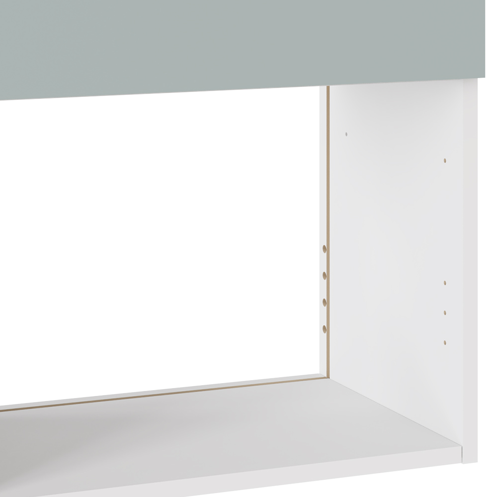 Kitchen Kit Slab Supermatt Aquamarine Microwave Wall Unit 600mm Image 3