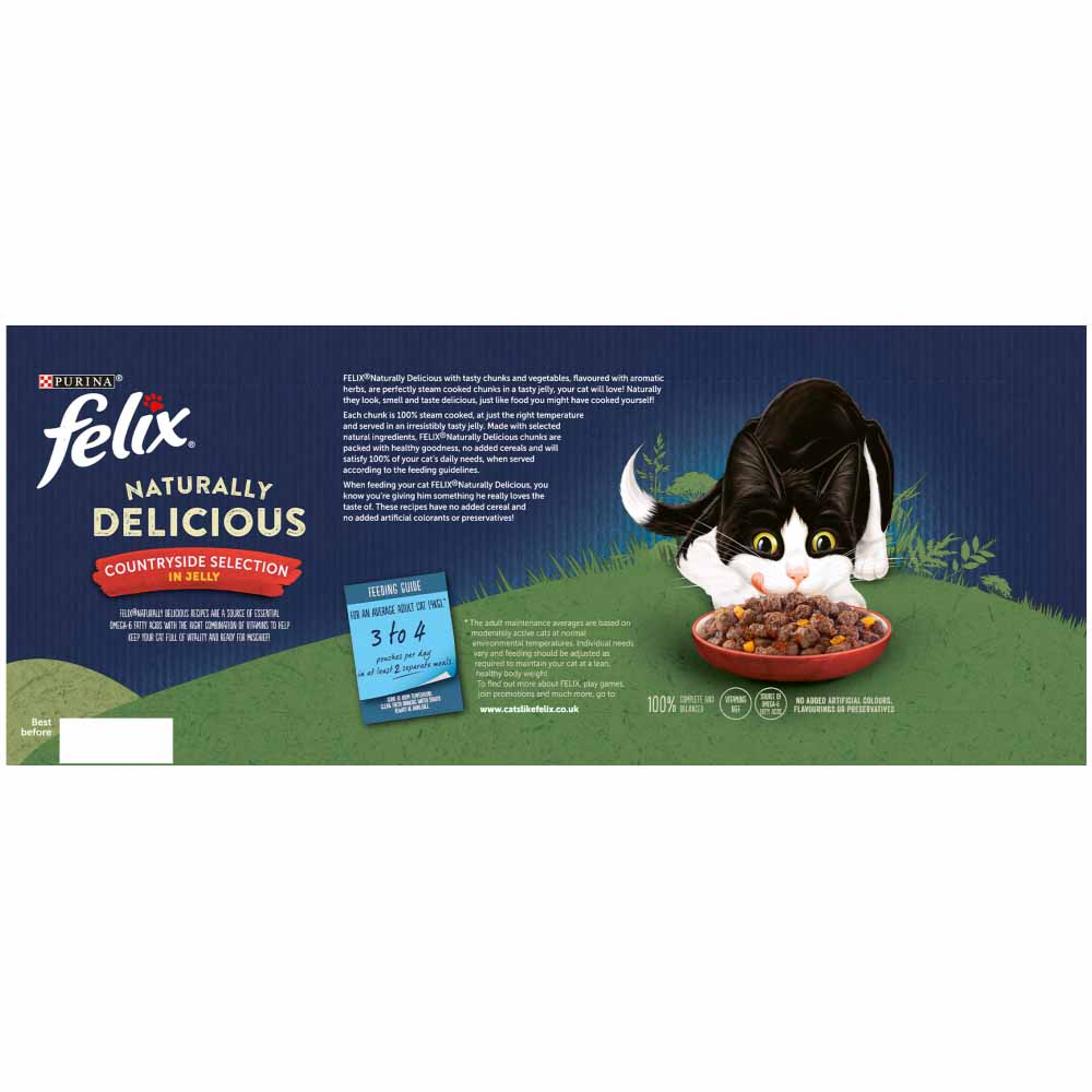 Felix Naturally Delicious Countryside Selection in Jelly Wet Cat Food 40 x 80g Image 4