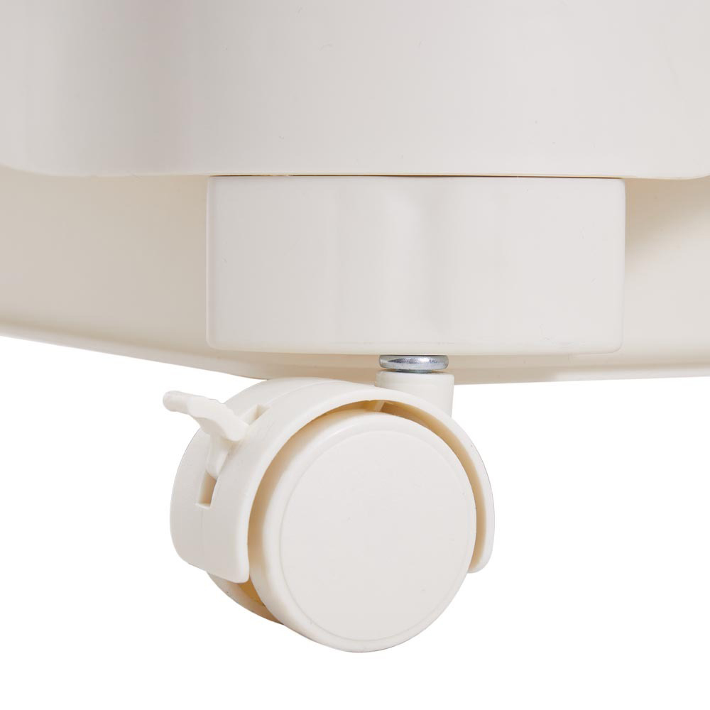 H&O Direct 2 Shelf White Storage Cart Image 3