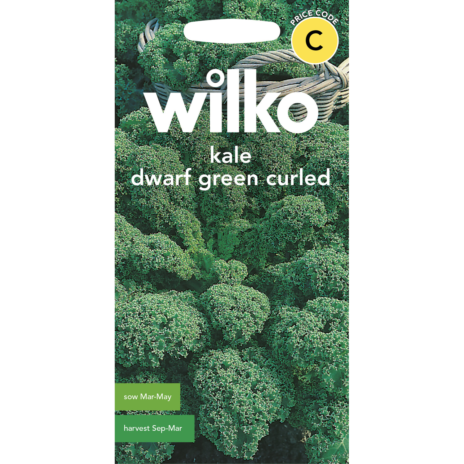 Wilko Kale Dwarf Green Curled Seeds Image 1