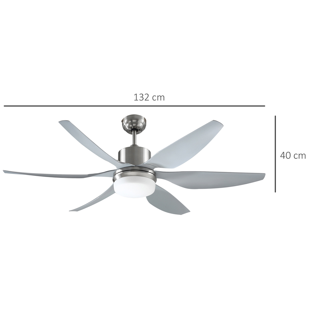 HOMCOM Grey Reversible Ceiling Fan with Light Image 6