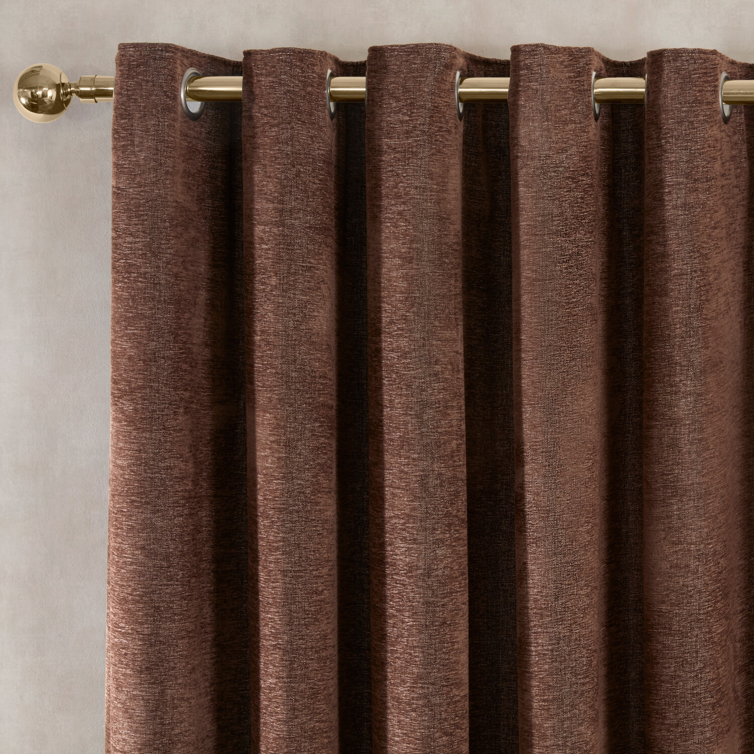 Aspen Eyelet CurtainMocha168cm137cm Image 3