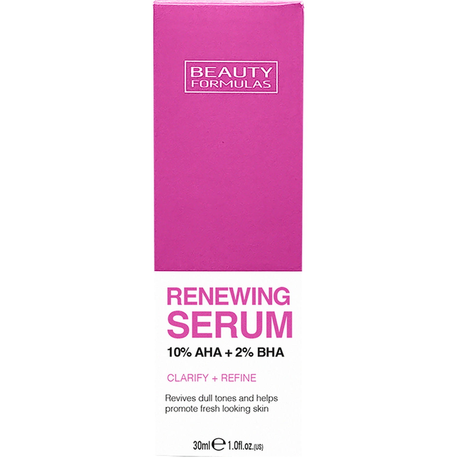 Beauty Formulas Renewing AHA and BHA Facial Serum 30ml - Pink Image