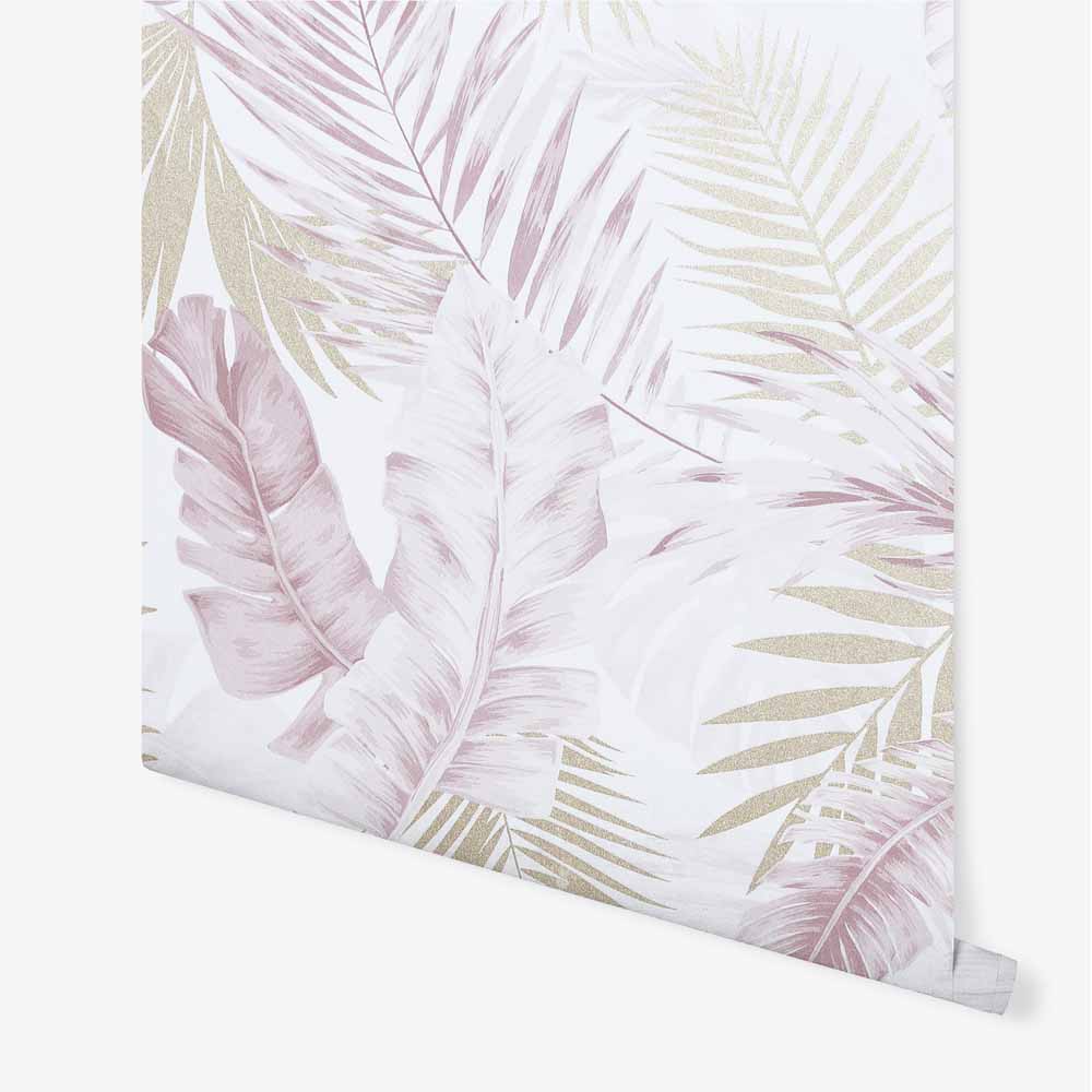 Arthouse Peel & Stick Soft Tropical Blush/Gold Wallpaper Image 3