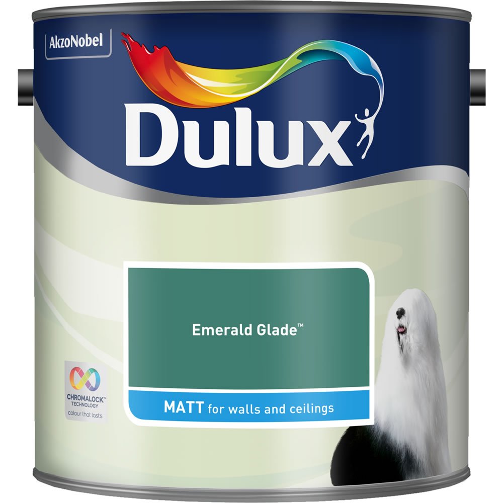 Dulux Wall & Ceilings Emerald Glade Matt Emulsion Paint 2.5L Image 2