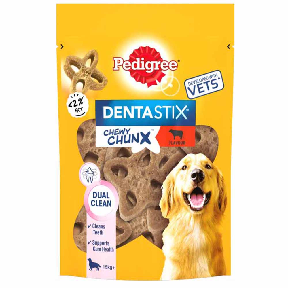 Pedigree Dentastix Chewy Chunx Maxi Beef Dog Treats 68g Image 2