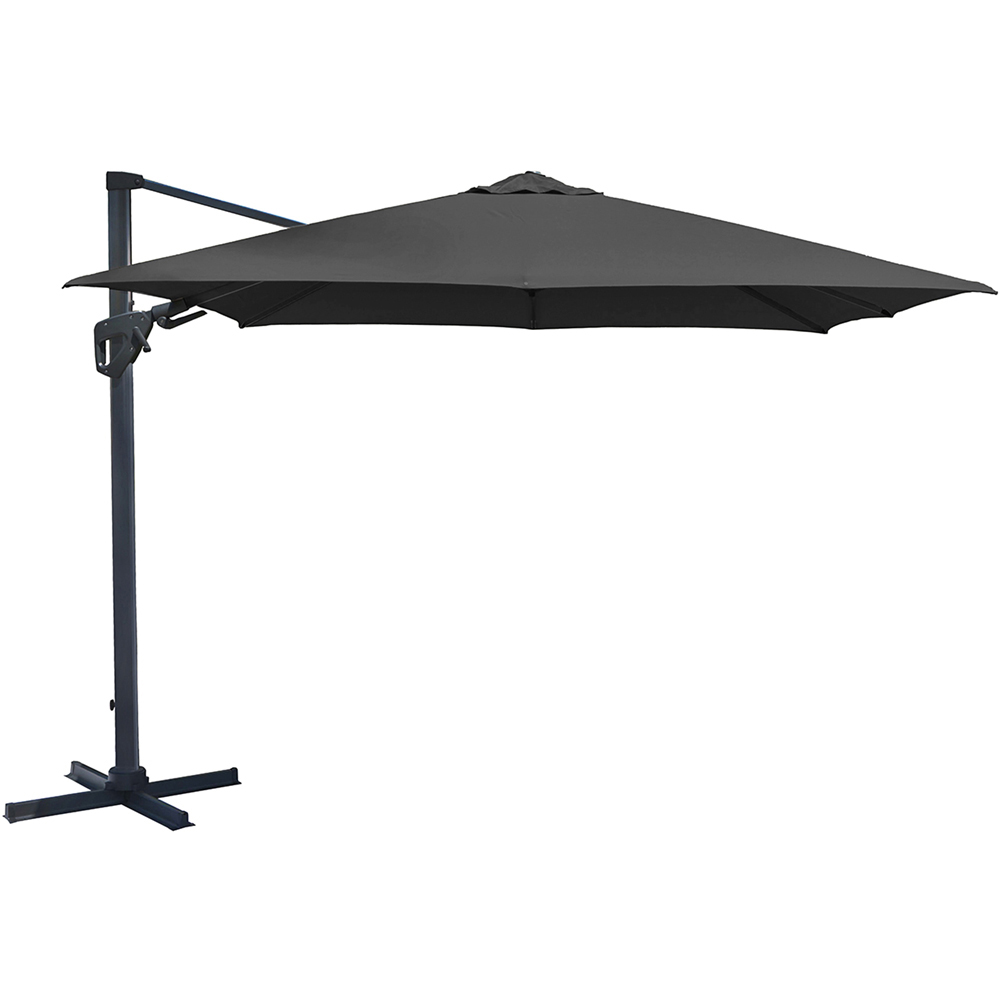 Charles Bentley Grey Premium Cantilever Parasol 3.5m Image 1