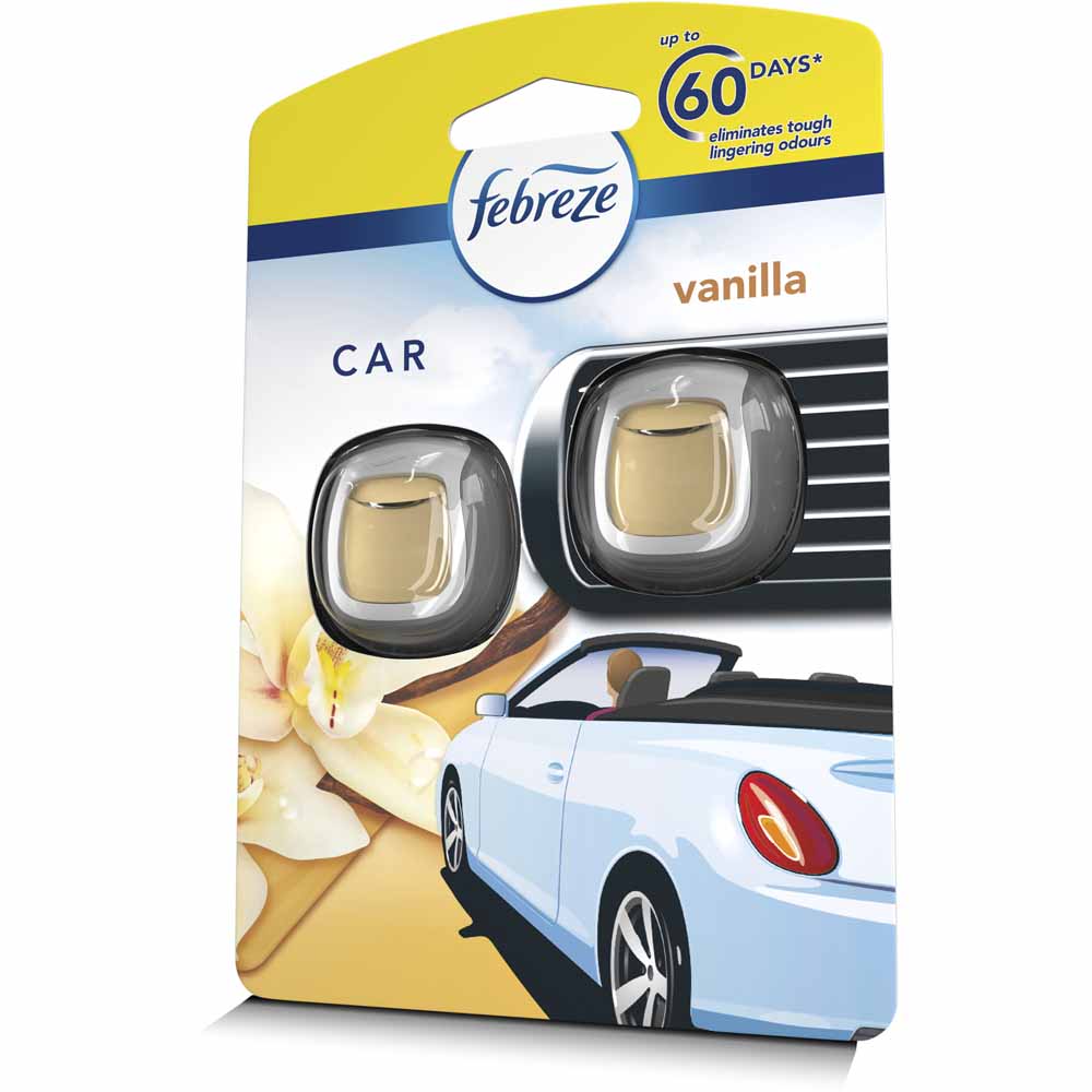 Febreze Car Air Freshener Vanilla Twin Pack Image 2