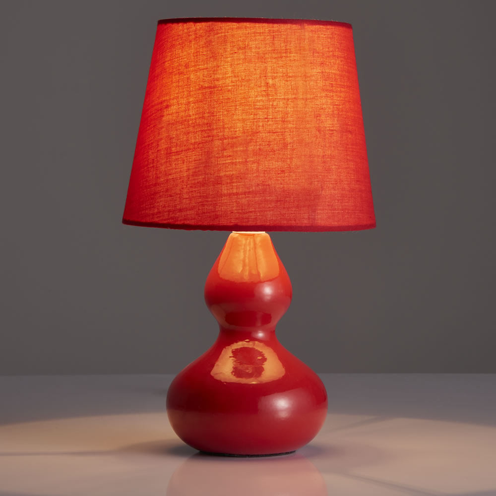 Wilko Chilli Pepper Red Ceramic Lamp Image 2
