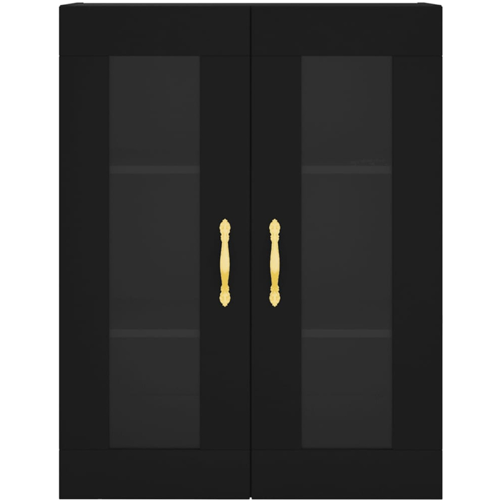 vidaXL 2 Door 3 Shelf Black Wall Mounted Cabinet Image 7