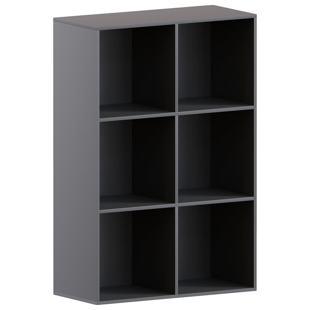 Vida Designs Durham 6 Shelf Black Cube Storage Unit Image 2