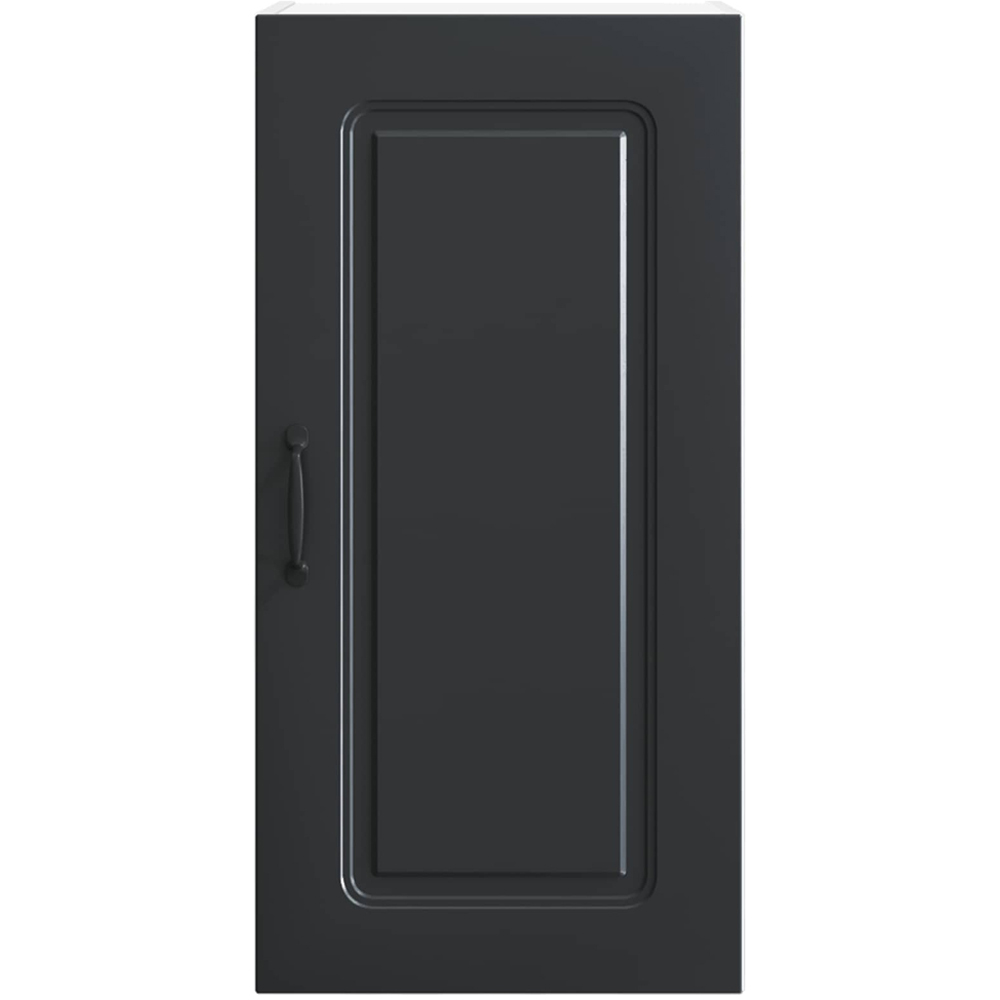 vidaXL Kalmar Single Door Black Wall Kitchen Cabinet Image 4