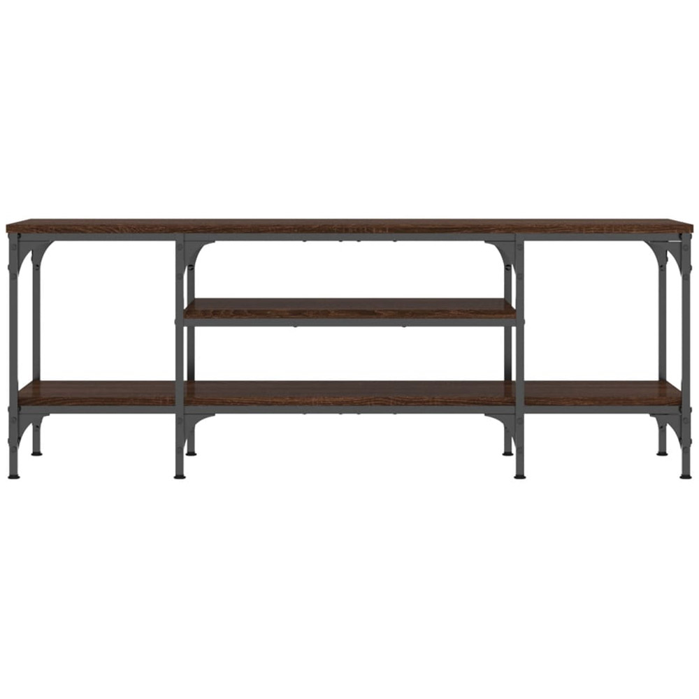vidaXL 2 Shelf Brown Oak TV Cabinet Image 4
