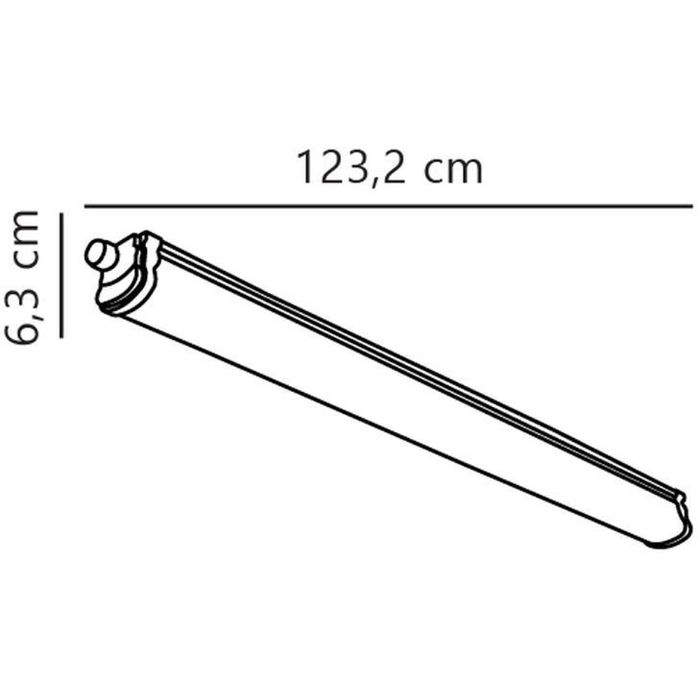 Nordlux Oakland 120 Single White LED Batten Light Fitting Image 5