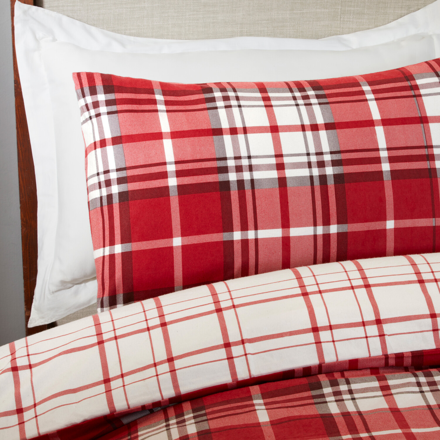 Balmoral Check Duvet Set Red King Image 3