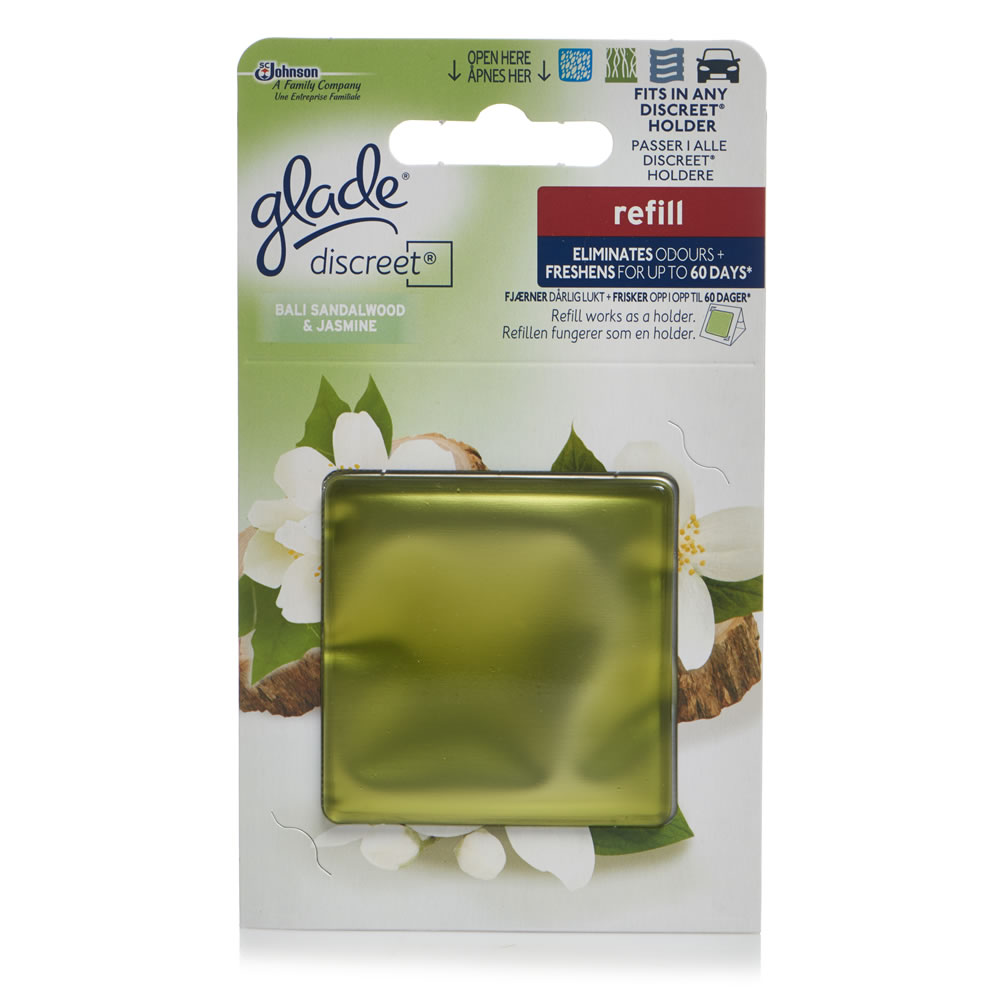 Glade Discreet Bali Sandalwood and Jasmine Air    Freshener Refill 8g Image