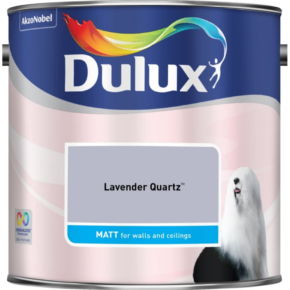  Dulux  Lavender  Quartz Matt Emulsion Paint  2 5L Wilko