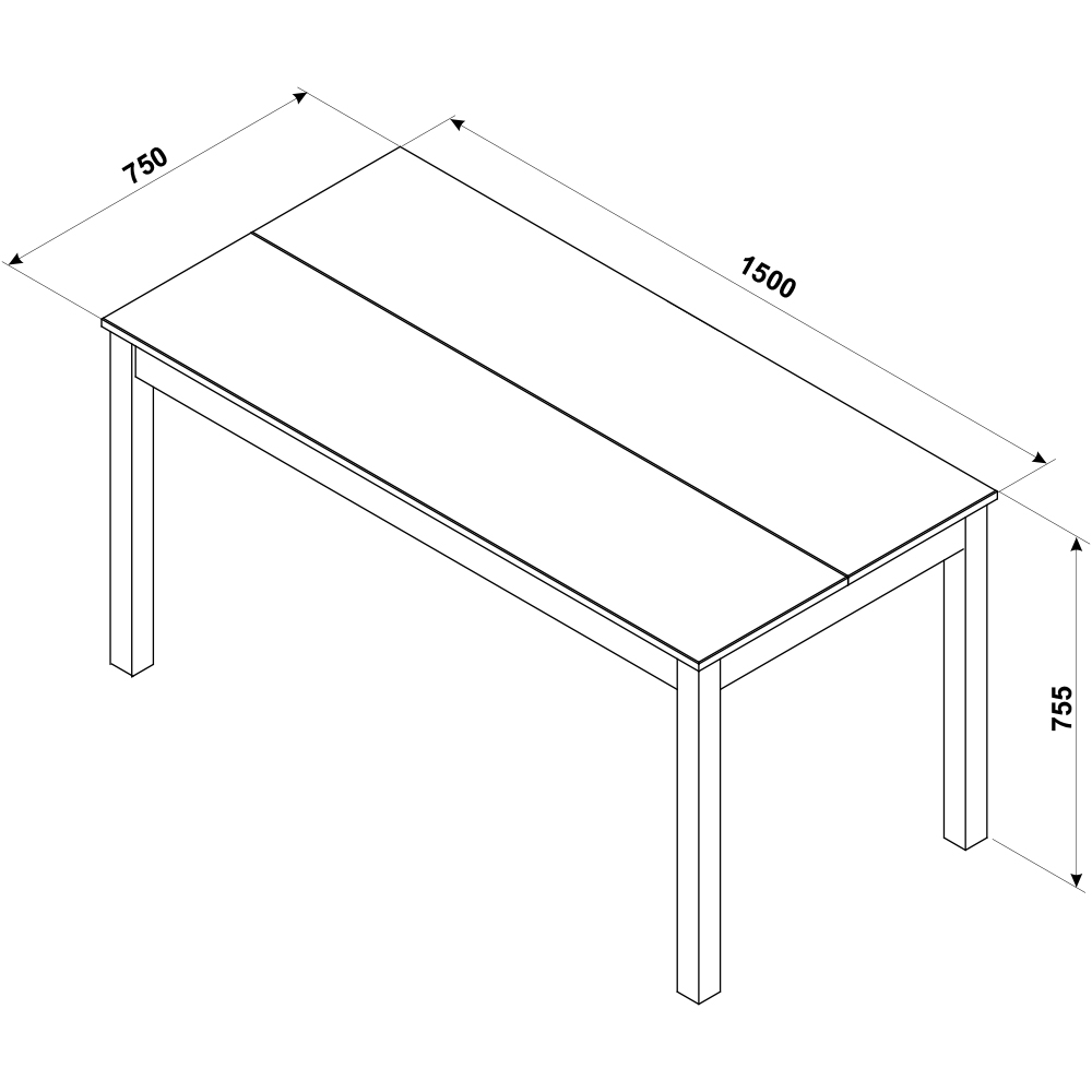 Core Products Corona Linea 6 Seater Dining Set Grey Image 6