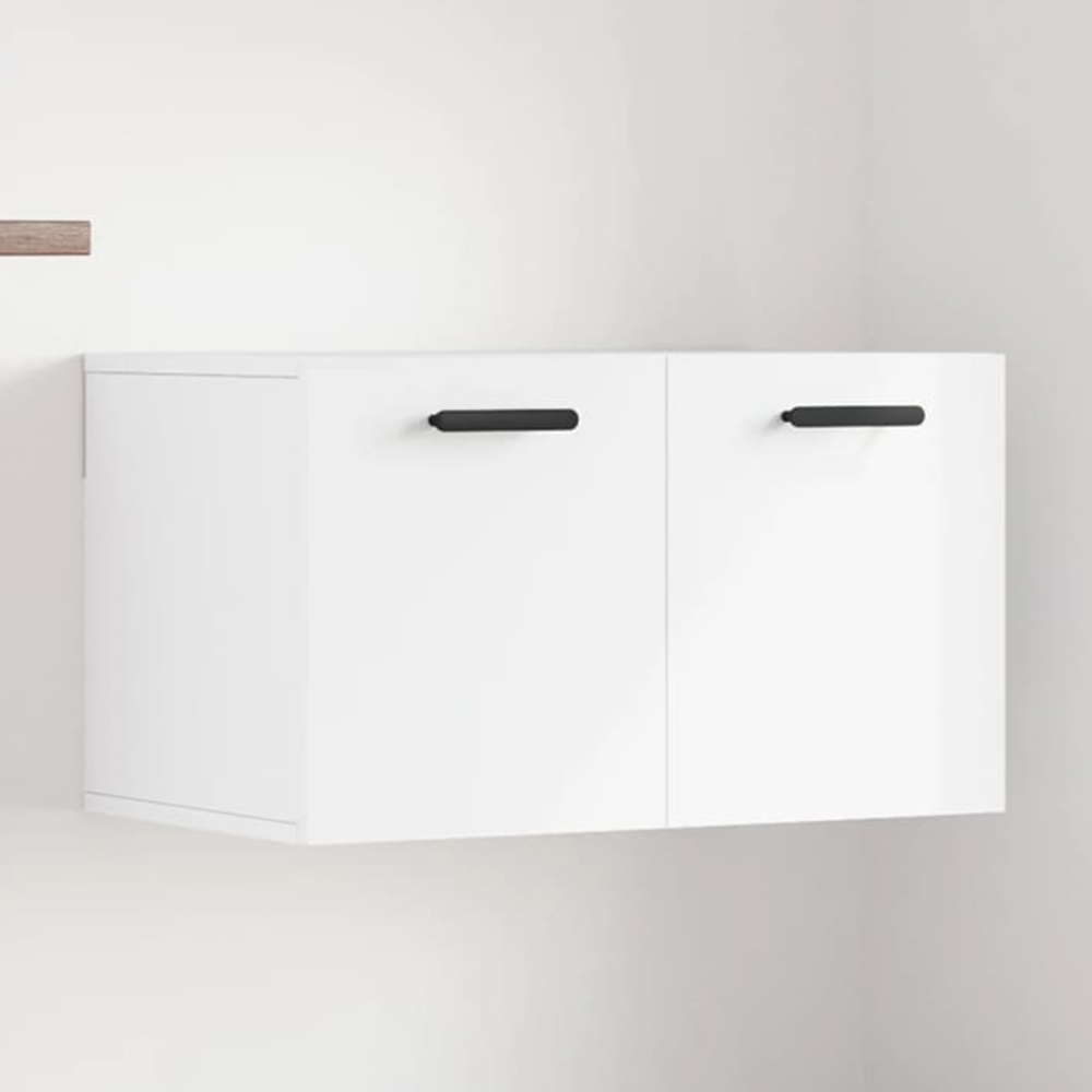 vidaXL 2 Door White Wall Cabinet Image 1