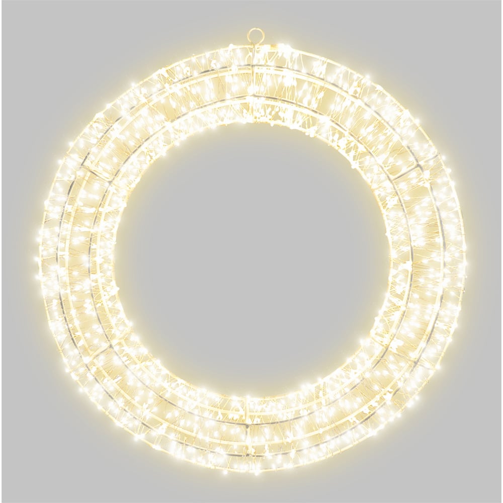 Xmas Haus Warm White LED Circular Wreath 50cm Image 3