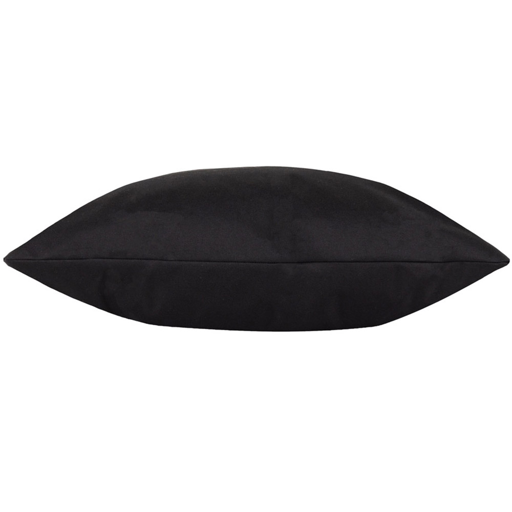 furn. Plain Black UV and Water Resistant Outdoor Cushion Image 2