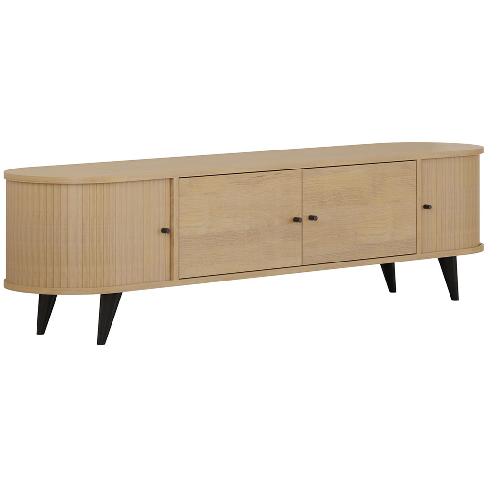 Decortie Gentle 4 Door Oak TV Stand Image 2