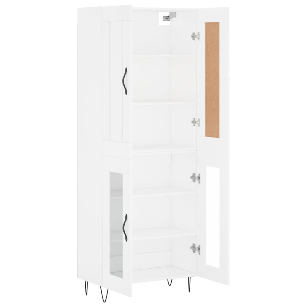 vidaXL 4 Door White Highboard Image 4