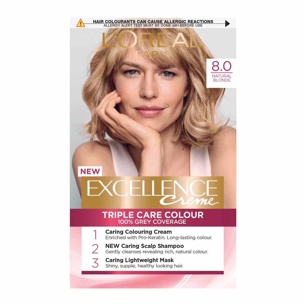 L'Oreal Paris Excellence Creme 8 Natural Blonde Permanent Hair Dye Image 1