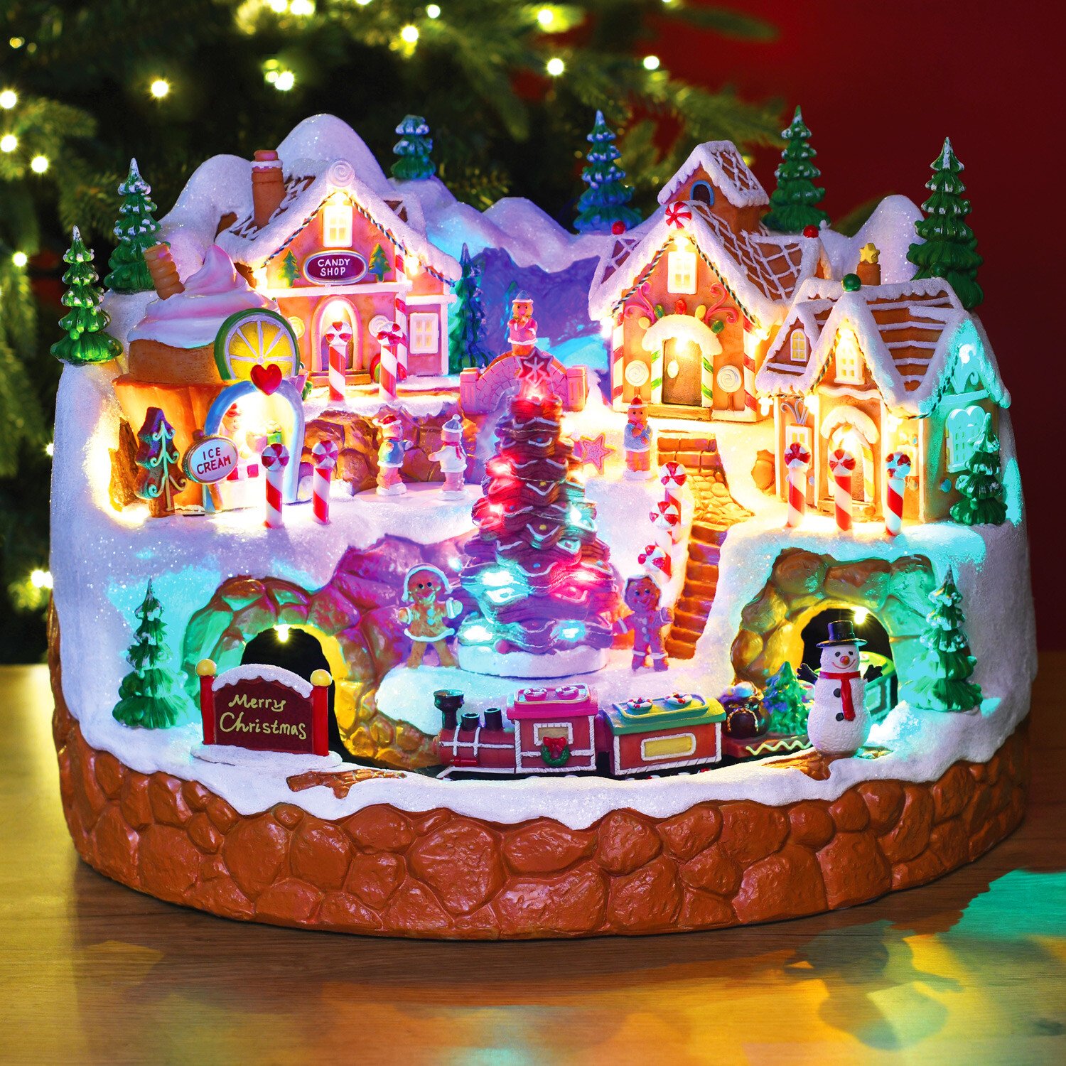 Christmas Gingerbread Village SceneBrown Image 2