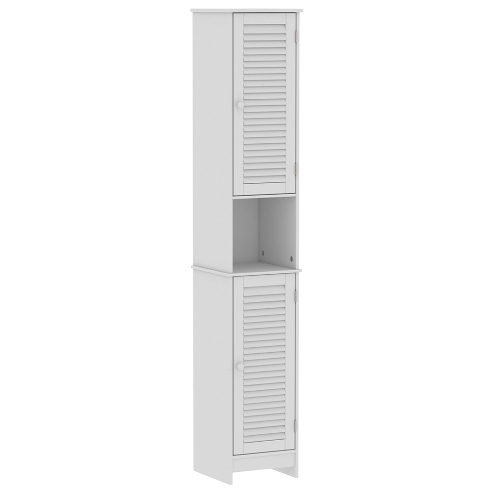 Lassic Bath Vida Liano White 2 Door Tall Floor Cabinet Image 2