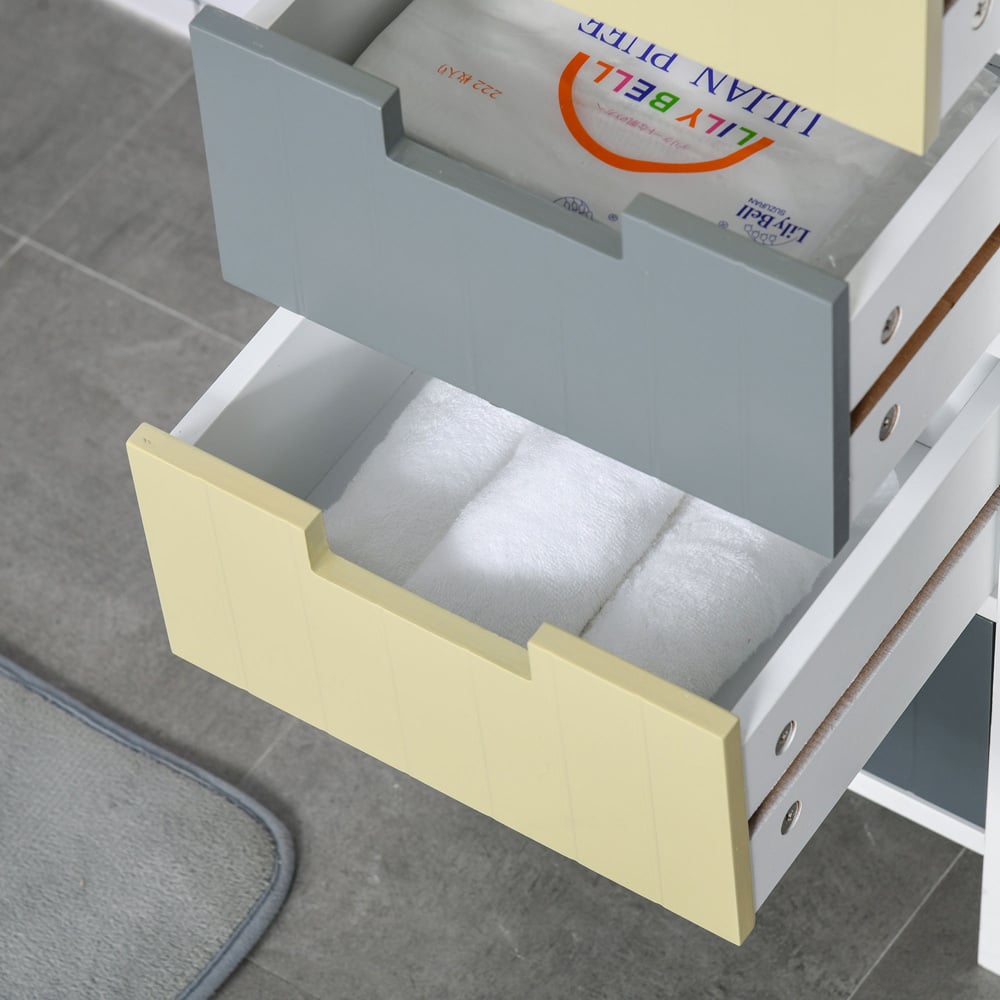 Portland Multicolour Tall 5 Drawer Storage Cabinet Image 3