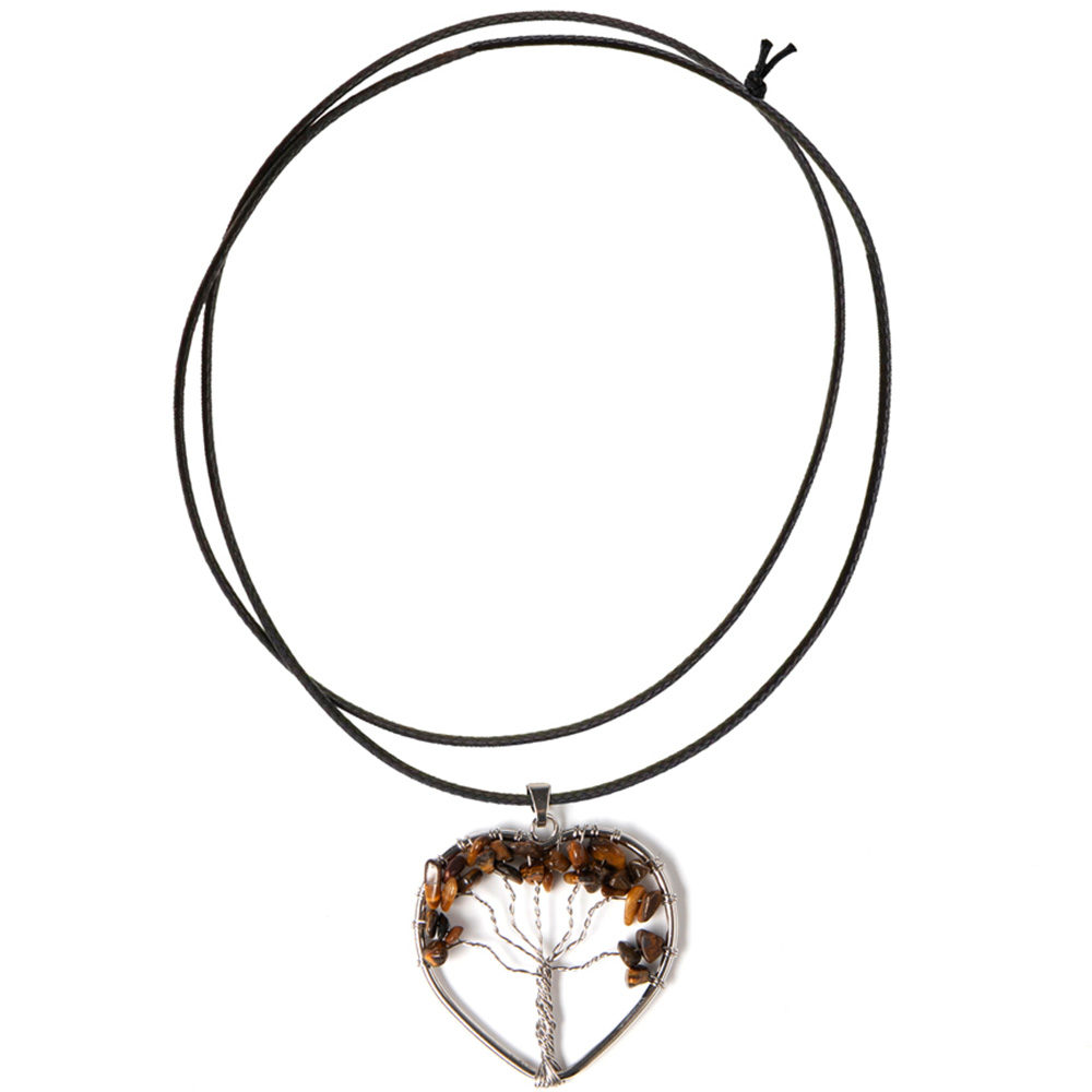 Myga Tiger Eye Tree of Life Pendant Image 2