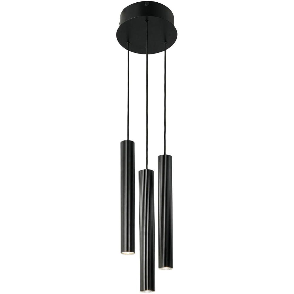 Nordlux Vico 3-Rondel Black Pendant Light Image 1