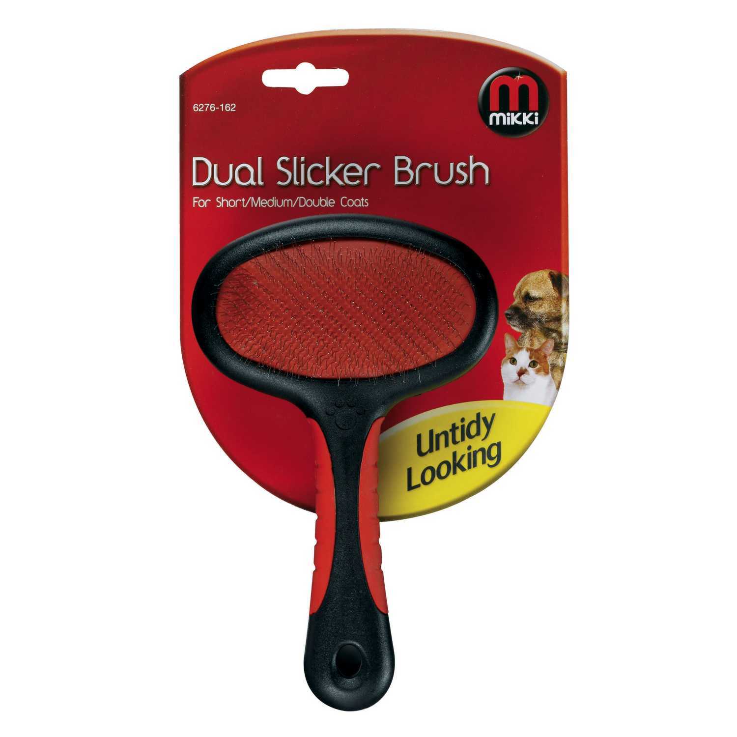 Mikki Large Dual Slicker Brush with Flexible Head Image